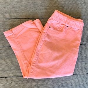 Coral Crop Kate Jeggings